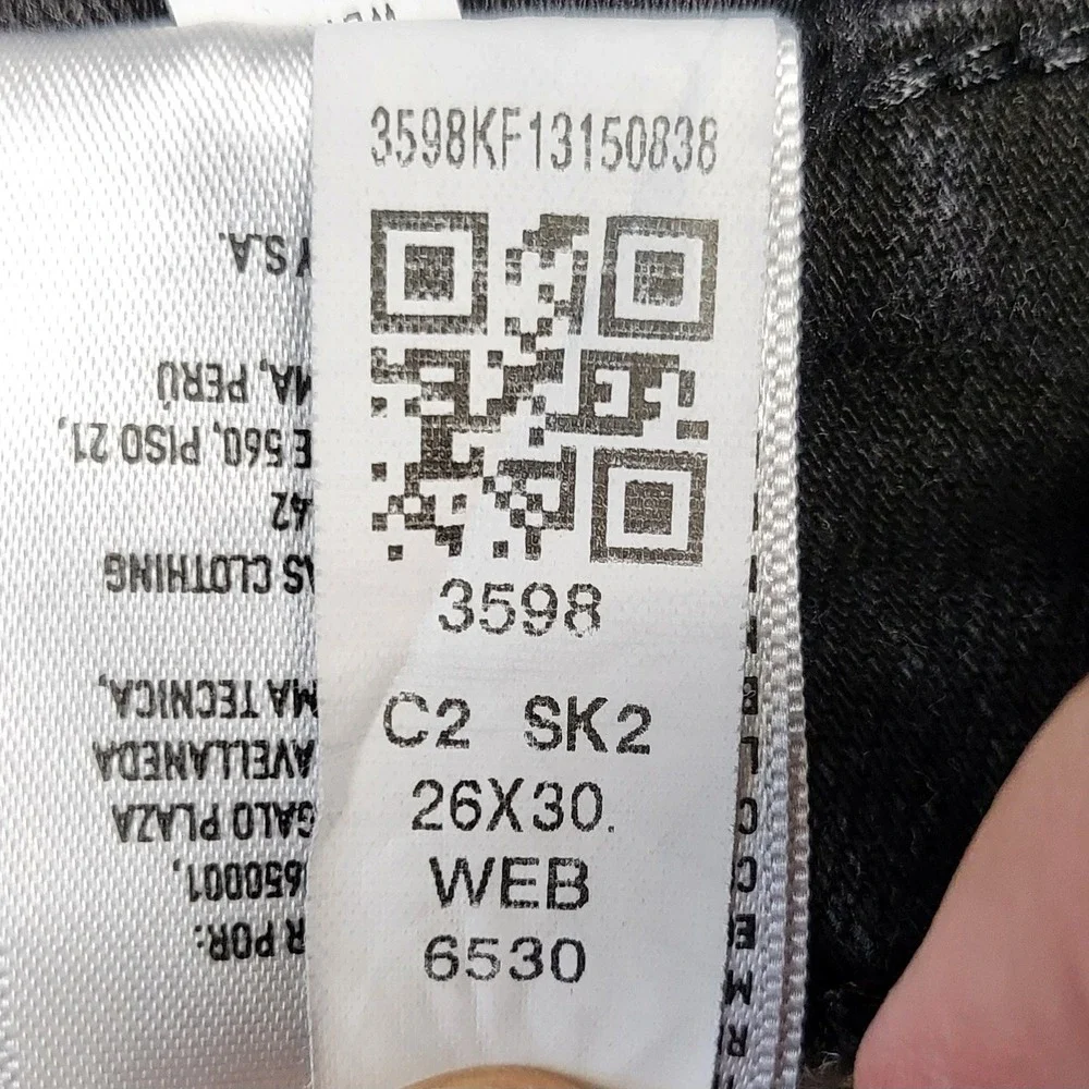 American Eagle Jeans Mens 26x30 Black Good Airflex+ Athletic Fit 0530-6530